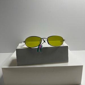 🕶 Cute retro green lens with silver frames UV3 sunglasses 🕶
